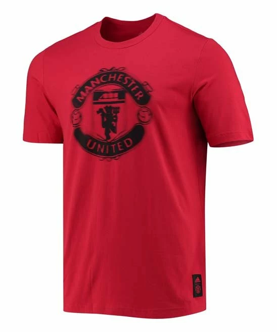 Outlet 😍 Adidas Manchester United Club Crest Tee - Men 🥰 1 Outlet 😍 Adidas Manchester United Club Crest Tee - Men 🥰