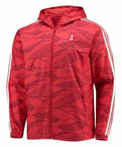 Best Sale ✔️ Adidas Bayern Munich Full-Zip Hooded Windbreaker - Men ⌛