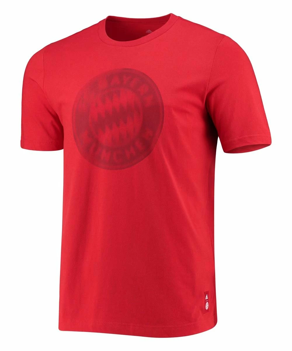New 😍 Adidas Bayern Munich Club Crest Tee - Men 😀 1 New 😍 Adidas Bayern Munich Club Crest Tee - Men 😀