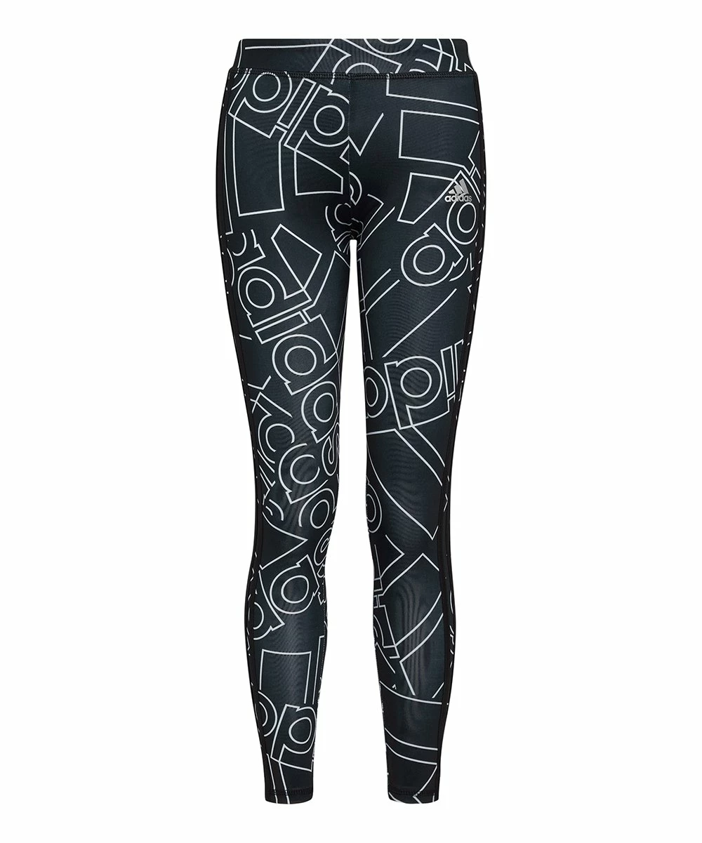 Cheap ๐ Adidas Black Abstract Side-Stripe Leggings - ๐ง Girls For Kids โจ