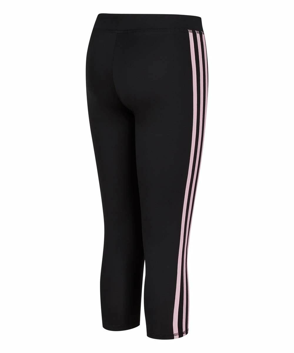 Budget ⌛ Adidas Black & Light Pink Stripe Logo Leggings - 👧 Girls For Kids 🔥 - Image 2