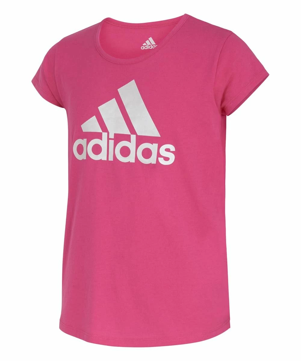 Brand new 👏 Adidas Pink Logo Short-Sleeve Tee - 👧 Girls For Kids 🥰 1 Brand new 👏 Adidas Pink Logo Short-Sleeve Tee - 👧 Girls For Kids 🥰