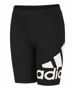 New ๐งจ Adidas Black & White Logo Bike Shorts - ๐ง Girls For Kids ๐
