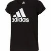 Budget 😍 Adidas Black Logo Crewneck Tee - 👧 Girls For Kids 🛒