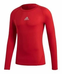 Hot Sale 🌟 Adidas Red AlphaSkin Sport Long-Sleeve Tee - Boys For Kids ❤️