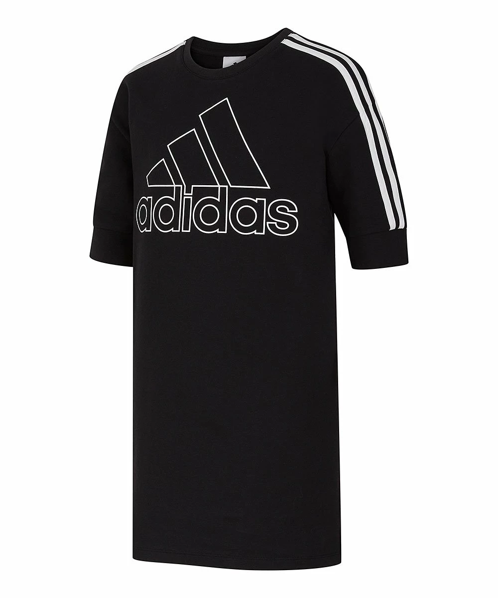 Outlet ๐ฅ Adidas Black & White Stripe-Accent Logo Half-Sleeve Tee - ๐ง Girls For Kids ๐ฅ 1 Outlet ๐ฅ Adidas Black & White Stripe-Accent Logo Half-Sleeve Tee - ๐ง Girls For Kids ๐ฅ