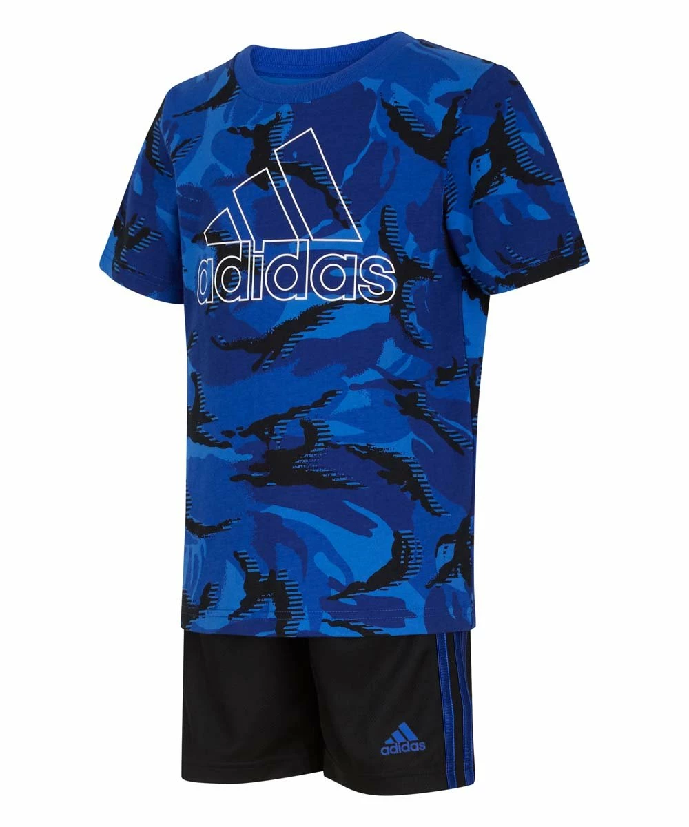 Best Pirce 🔥 Adidas Bright Blue Camo Tee & Stripe Shorts - Toddler For Kids 🎁 3 Best Pirce 🔥 Adidas Bright Blue Camo Tee & Stripe Shorts - Toddler For Kids 🎁 - Image 3