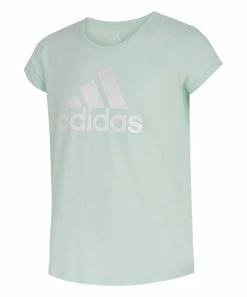Best deal 🎁 Adidas Ice Mint Logo Short-Sleeve Tee - 👧 Girls For Kids 💯