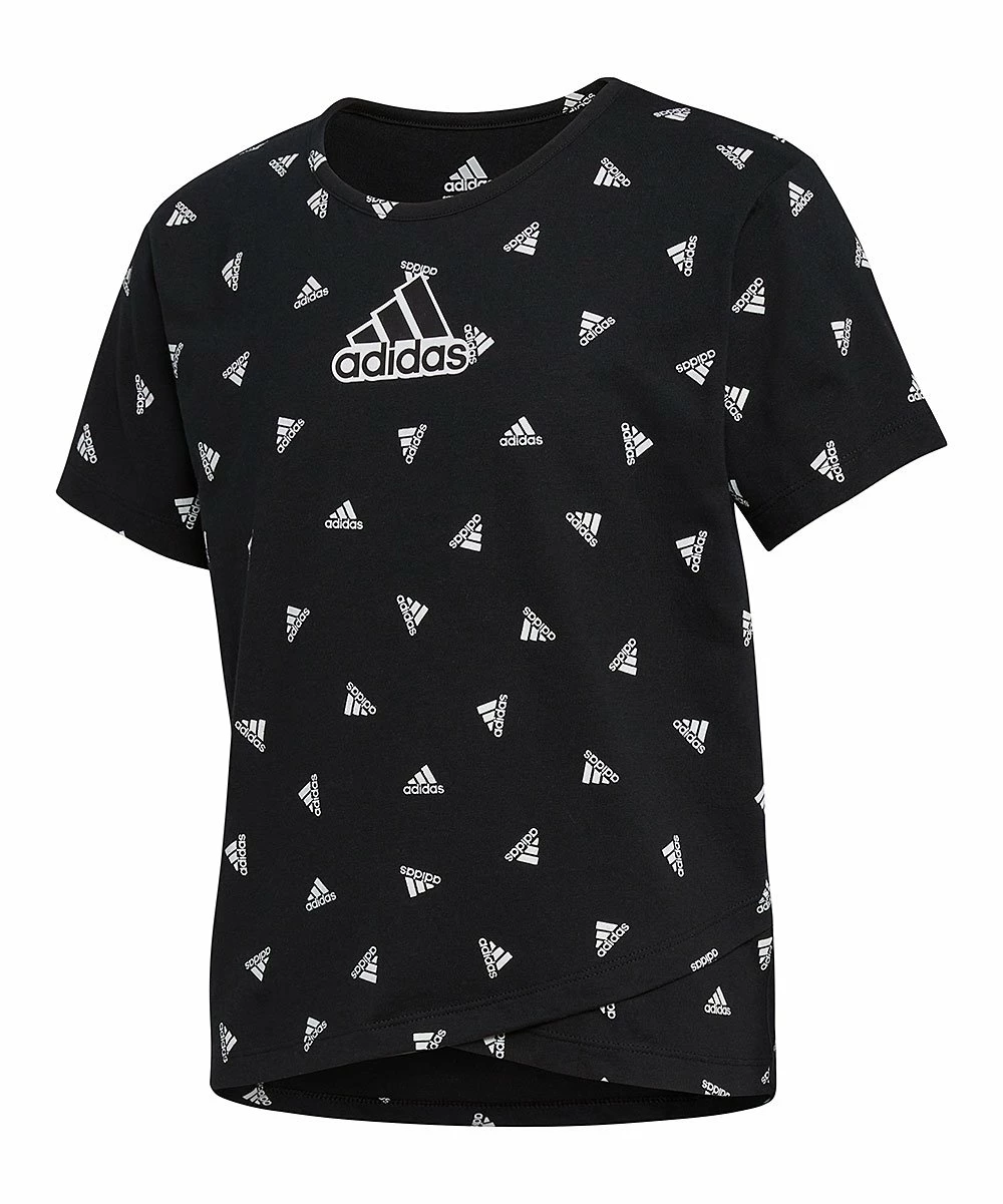 Best deal ๐งจ Adidas Black & White Logo Tulip-Hem Tee - ๐ง Girls For Kids ๐ 2 Best deal ๐งจ Adidas Black & White Logo Tulip-Hem Tee - ๐ง Girls For Kids ๐ - Image 2