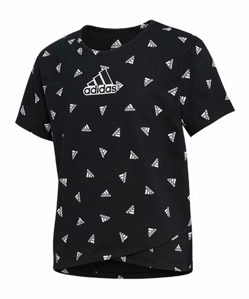 Best deal ๐งจ Adidas Black & White Logo Tulip-Hem Tee - ๐ง Girls For Kids ๐ 1 Best deal ๐งจ Adidas Black & White Logo Tulip-Hem Tee - ๐ง Girls For Kids ๐