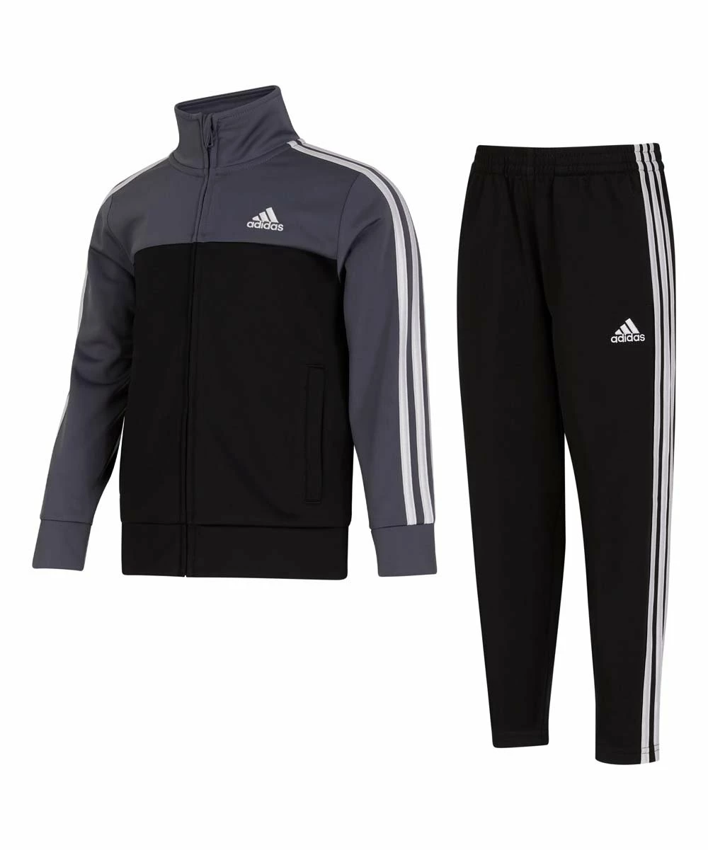 Wholesale 👏 Adidas Dark Gray Track Jacket & Pants - Boys For Kids 🛒 1 Wholesale 👏 Adidas Dark Gray Track Jacket & Pants - Boys For Kids 🛒
