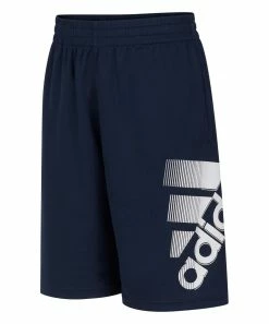 Discount ๐คฉ Adidas Navy & Gray Logo Graphic Shorts - Boys For Kids ๐