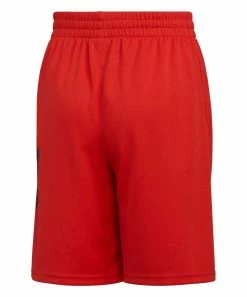 Outlet 😉 Adidas Vivid Red & Black Logo Graphic Shorts - Boys For Kids ⌛ -Adidas Shop zu104201146 alt 1 tm1648143402