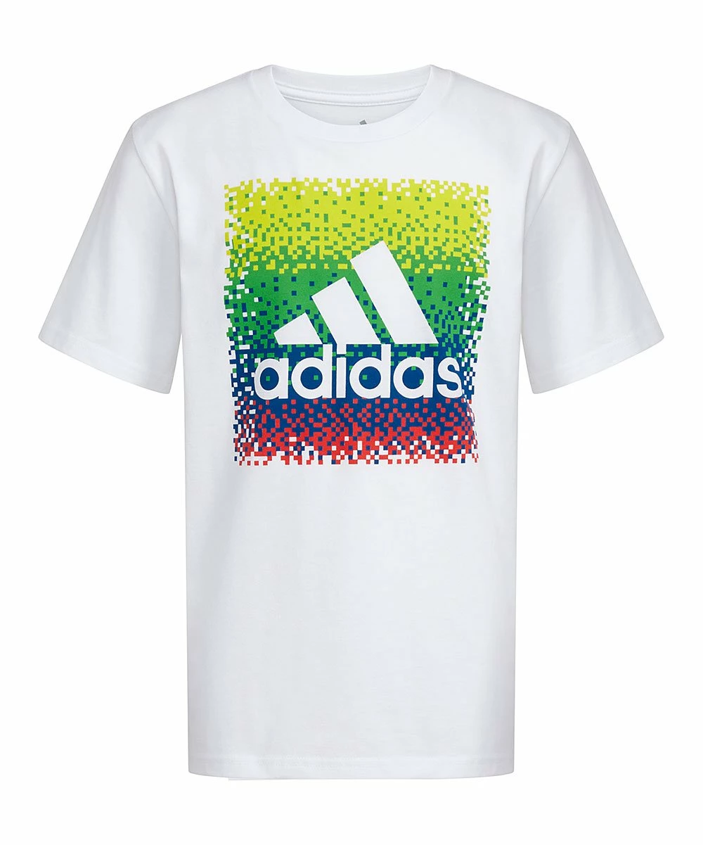 Best Pirce 👍 Adidas White 8-Bit Multicolor Logo Crewneck Tee - Kids 😉 3 Best Pirce 👍 Adidas White 8-Bit Multicolor Logo Crewneck Tee - Kids 😉 - Image 3