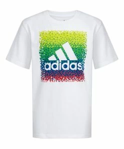 Best Pirce ๐ Adidas White 8-Bit Multicolor Logo Crewneck Tee - Kids ๐