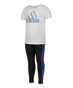 Discount โ Adidas White Logo Crewneck Tee & Black Leggings - Toddler & ๐ง Girls For Kids ๐งจ 4 Discount โ Adidas White Logo Crewneck Tee & Black Leggings - Toddler & ๐ง Girls For Kids ๐งจ -Adidas Shop zu104209395 alt 1 tm1649972109