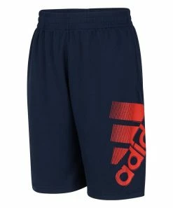Coupon โจ Adidas Navy & Red Logo Graphic Shorts - Boys For Kids ๐