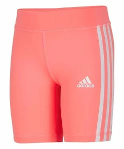 Coupon 😍 Adidas Acid Red Logo Bike Shorts - 👧 Girls For Kids ✔️