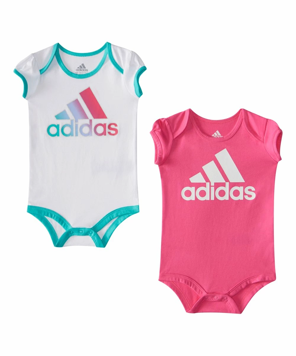 Best Pirce ๐ Adidas White & Pink Logo Bodysuit - Set Of Two For Baby & Maternity ๐ 1 Best Pirce ๐ Adidas White & Pink Logo Bodysuit - Set Of Two For Baby & Maternity ๐