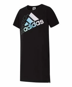 Cheapest 💯 Adidas Black & Multicolor Logo Box Tee - 👧 Girls For Kids 👍