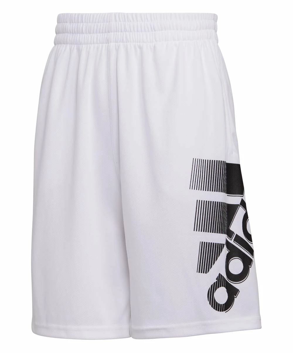 Brand new ⭐ Adidas White & Black Logo Graphic Shorts - Boys For Kids ⌛