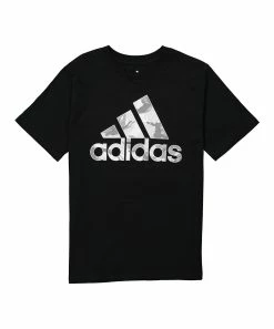 Best Sale ๐ฏ Adidas Black & Gray Camo Logo Crewneck Tee - Boys For Kids ๐