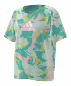 Best Pirce ❤️ Adidas Mint Rush Floral Tulip-Hem Tee - 👧 Girls For Kids 🎁