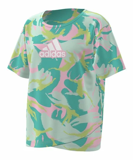 Best Pirce ❤️ Adidas Mint Rush Floral Tulip-Hem Tee - 👧 Girls For Kids 🎁 1 Best Pirce ❤️ Adidas Mint Rush Floral Tulip-Hem Tee - 👧 Girls For Kids 🎁