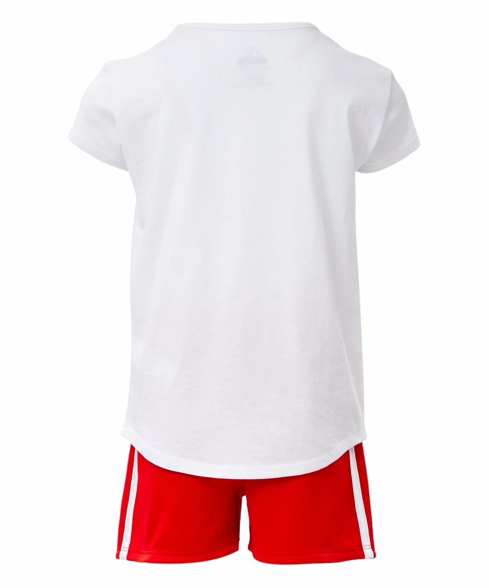 Coupon ๐คฉ Adidas White & Red Stripe & Mountain Logo Tee & Short Set - ๐ง Girls For Kids ๐ 2 Coupon ๐คฉ Adidas White & Red Stripe & Mountain Logo Tee & Short Set - ๐ง Girls For Kids ๐ - Image 2