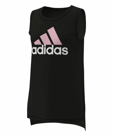 Best Pirce ❤️ Adidas Black Logo Muscle Tank - 👧 Girls For Kids 👏 1 Best Pirce ❤️ Adidas Black Logo Muscle Tank - 👧 Girls For Kids 👏