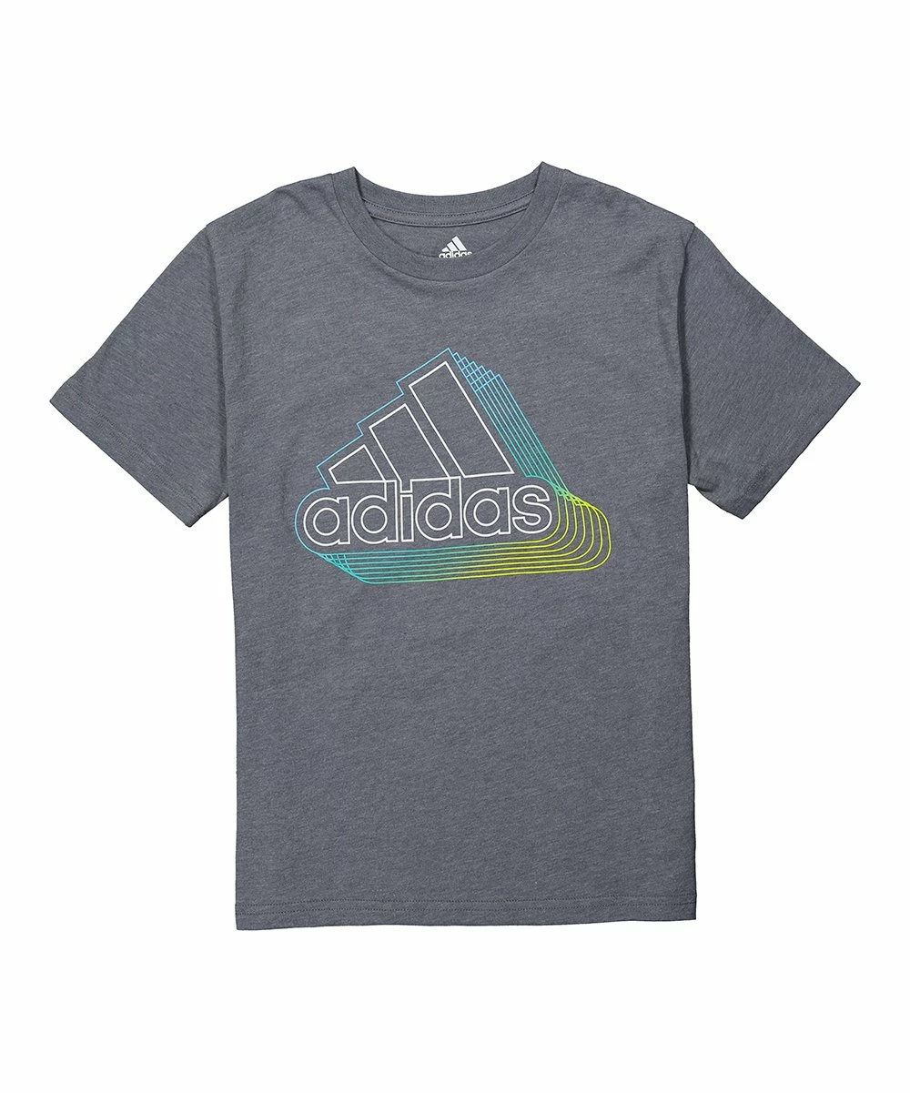 Discount โญ Adidas Gray & Blue Abstract Logo Crewneck Tee - Boys For Kids ๐งจ 1 Discount โญ Adidas Gray & Blue Abstract Logo Crewneck Tee - Boys For Kids ๐งจ