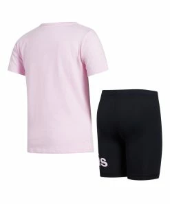Best deal 🎉 Adidas Light Pink Logo Crewneck Tee & Black Logo Bike Shorts - Toddler & 👧 Girls For Kids ✔️ 5 Best deal 🎉 Adidas Light Pink Logo Crewneck Tee & Black Logo Bike Shorts - Toddler & 👧 Girls For Kids ✔️ -Adidas Shop zu105145106 alt 2 tm1656010518
