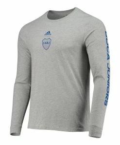 Deals ❤️ Adidas Boca Juniors Logo Long-Sleeve Tee - Men 🎉