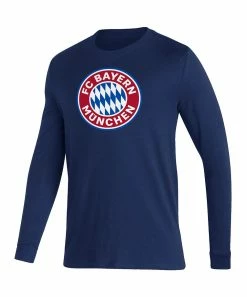 New ๐คฉ Adidas Bayern Munich Logo Long-Sleeve Tee - Men ๐