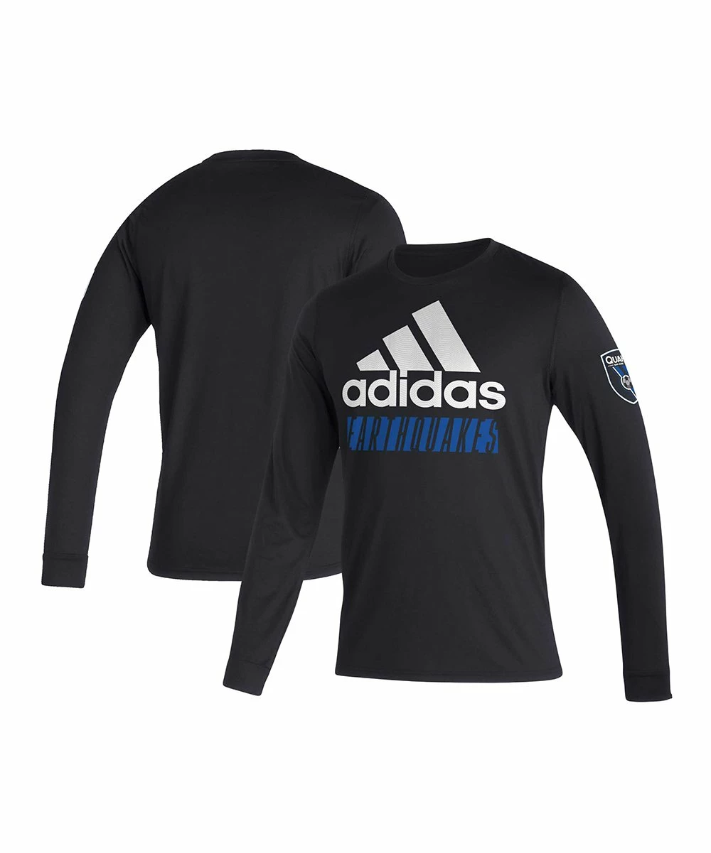 Best Pirce ✔️ Adidas San Jose Earthquakes Vintage Long-Sleeve Tee - Men 👍 2 Best Pirce ✔️ Adidas San Jose Earthquakes Vintage Long-Sleeve Tee - Men 👍 - Image 2