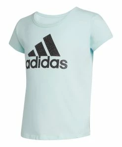New ๐ Adidas Alms Blue Logo Crewneck Tee - ๐ง Girls For Kids โจ