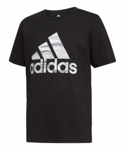 Cheapest 👍 Adidas Black & Gray Camo-Logo 'Adidas' Tee - Boys For Kids 🤩