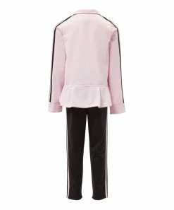 Alternative view of Best deal 🧨 Adidas Pink Stripe Logo Track Jacket & Black Joggers - Toddler & 👧 Girls For Kids ❤️