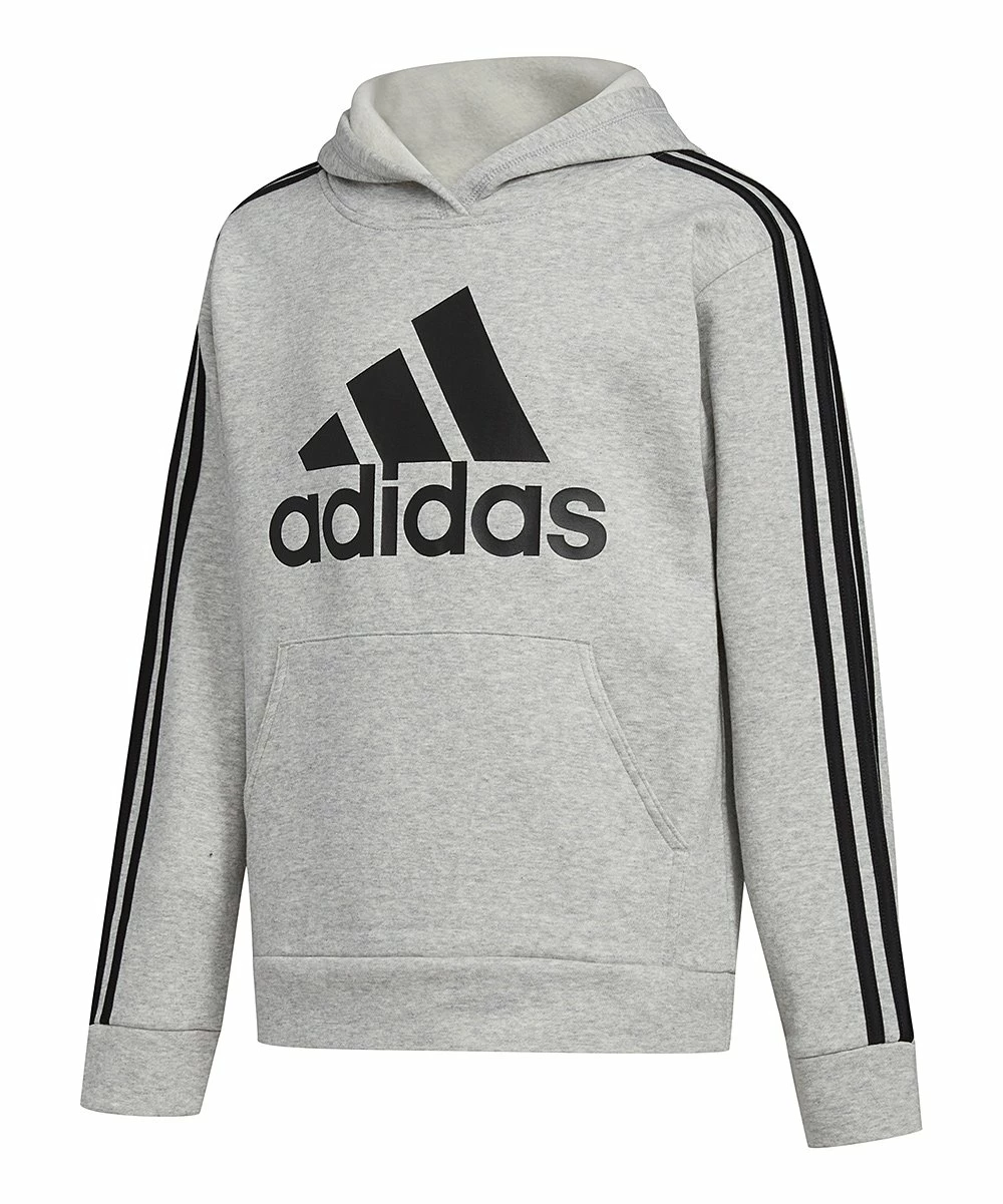 Brand new ๐คฉ Adidas Gray & Black Stripes Logo Pullover Hoodie - Boys For Kids ๐ 1 Brand new ๐คฉ Adidas Gray & Black Stripes Logo Pullover Hoodie - Boys For Kids ๐
