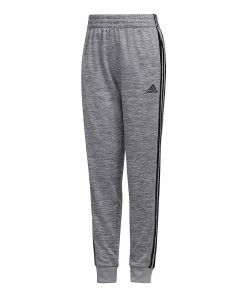 Brand new 🔥 Adidas Charcoal Gray & Black Signature Stripe Joggers - Boys For Kids 👏
