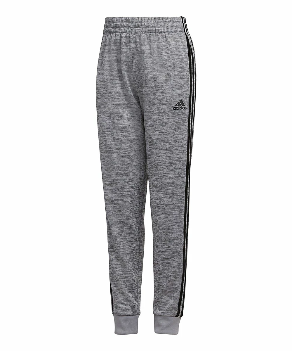 Brand new π₯ Adidas Charcoal Gray & Black Signature Stripe Joggers - Boys For Kids π