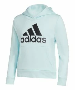 Hot Sale ๐คฉ Adidas Alms Blue & Black Logo Pullover Hoodie - ๐ง Girls For Kids ๐