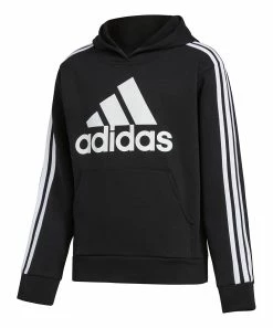 Best Pirce ๐ Adidas Black & White Stripe Logo Hoodie - Boys For Kids ๐