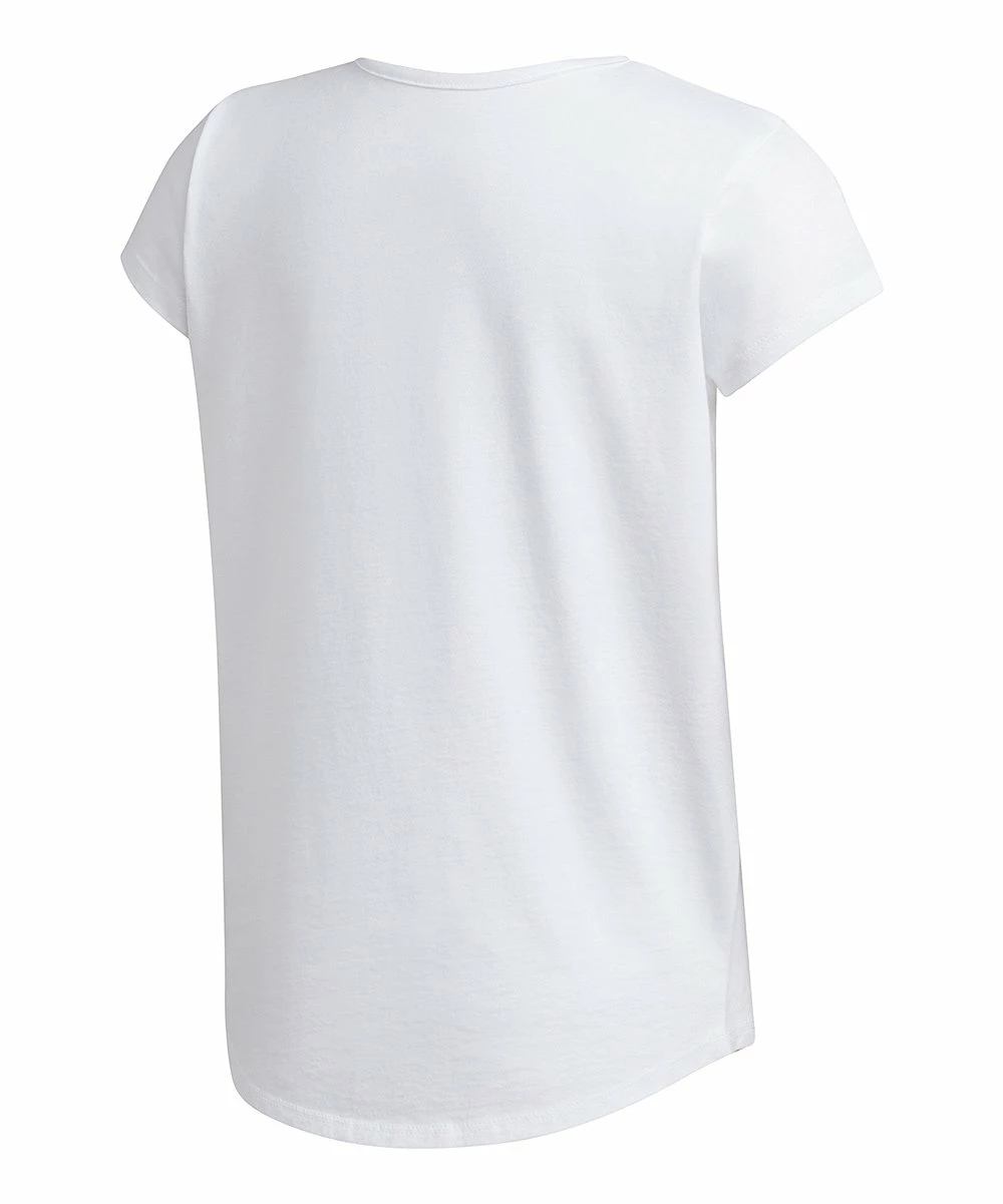 Budget ๐งจ Adidas White Doodle Logo Crewneck Tee - ๐ง Girls For Kids ๐ - Image 2