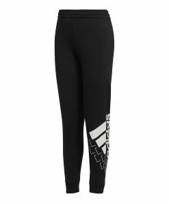 Best Pirce โ๏ธ Adidas Black & White Side Logo Joggers - Boys For Kids โจ
