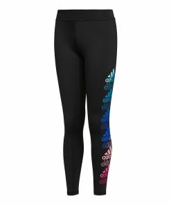 Brand new ๐ Adidas Black & Blue Rainbow Logo Leggings - ๐ง Girls For Kids ๐