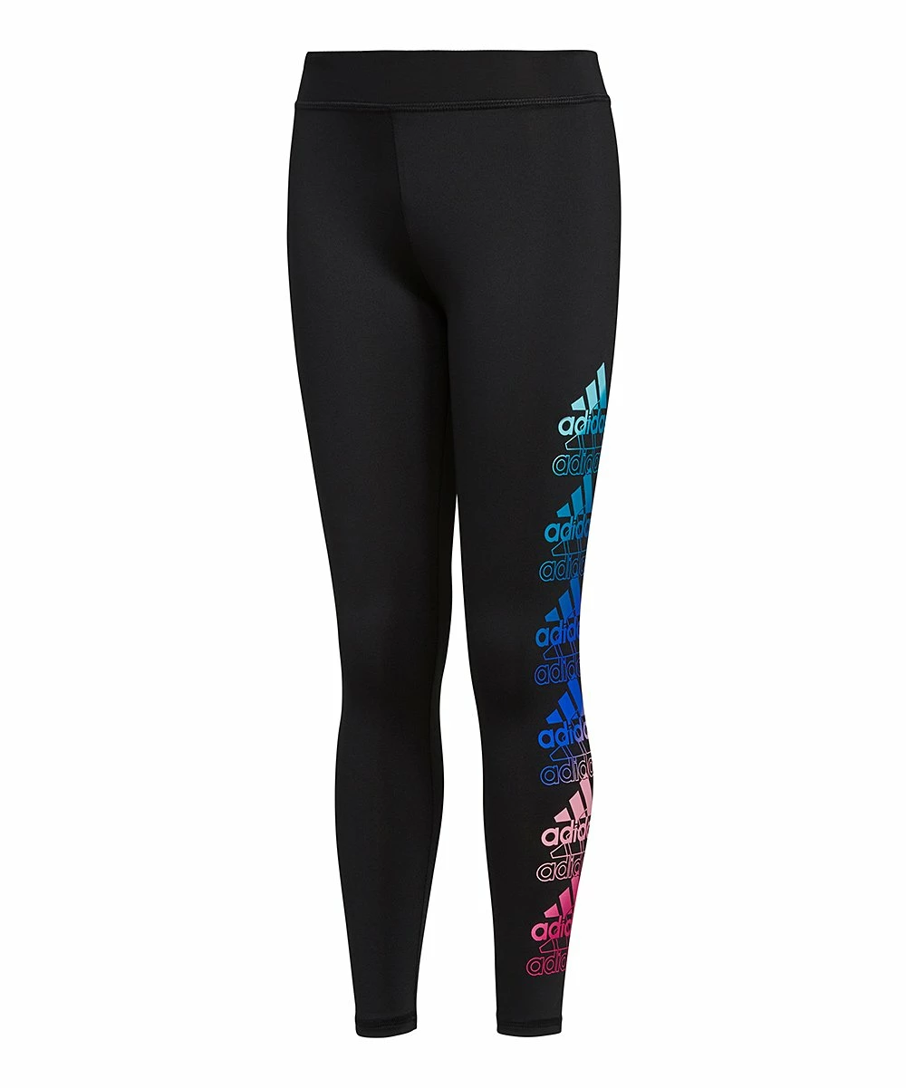 Brand new 🌟 Adidas Black & Blue Rainbow Logo Leggings - 👧 Girls For Kids 👍 1 Brand new 🌟 Adidas Black & Blue Rainbow Logo Leggings - 👧 Girls For Kids 👍