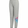Outlet 👍 Adidas Gray & Blue Ombré Side Logo Joggers - 👧 Girls For Kids ❤️