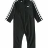Discount 🔔 Adidas Black & White Stripe Logo Playsuit - Infant For Baby & Maternity 👏