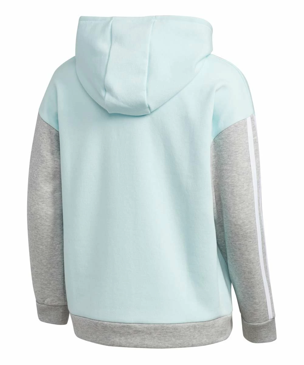Buy ๐ Adidas Alms Blue & Gray Color Block Logo Pullover Hoodie - ๐ง Girls For Kids โจ - Image 2